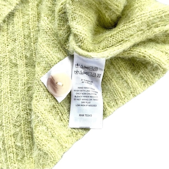 🎁 Sincerely Jules Lime Green Soft Cardigan Sweater Size M - Picture 8 of 10